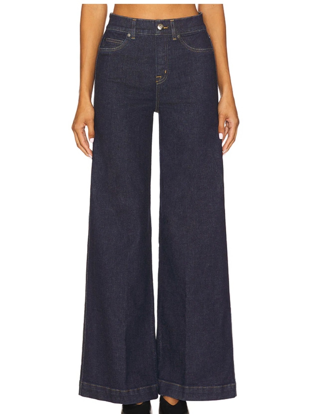Spanx Pull on Wide Leg Jean‎ in Undone Indigo Small